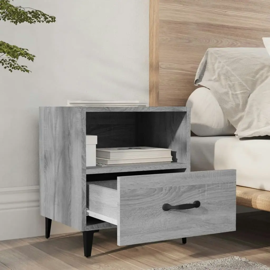 Bedside Cabinet Grey Sonoma Engineered Wood 817305