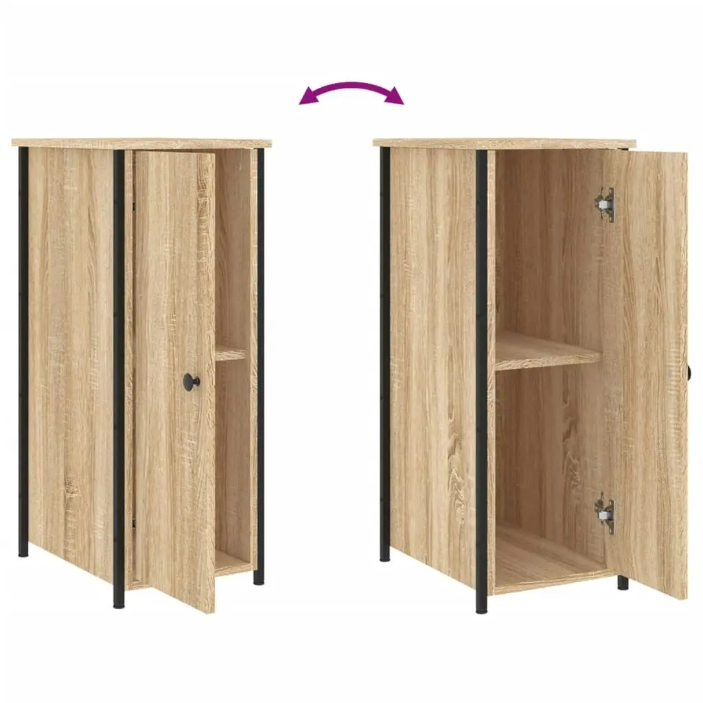 Bedside Cabinet Sonoma Oak 32x42x80 cm Engineered Wood 825965