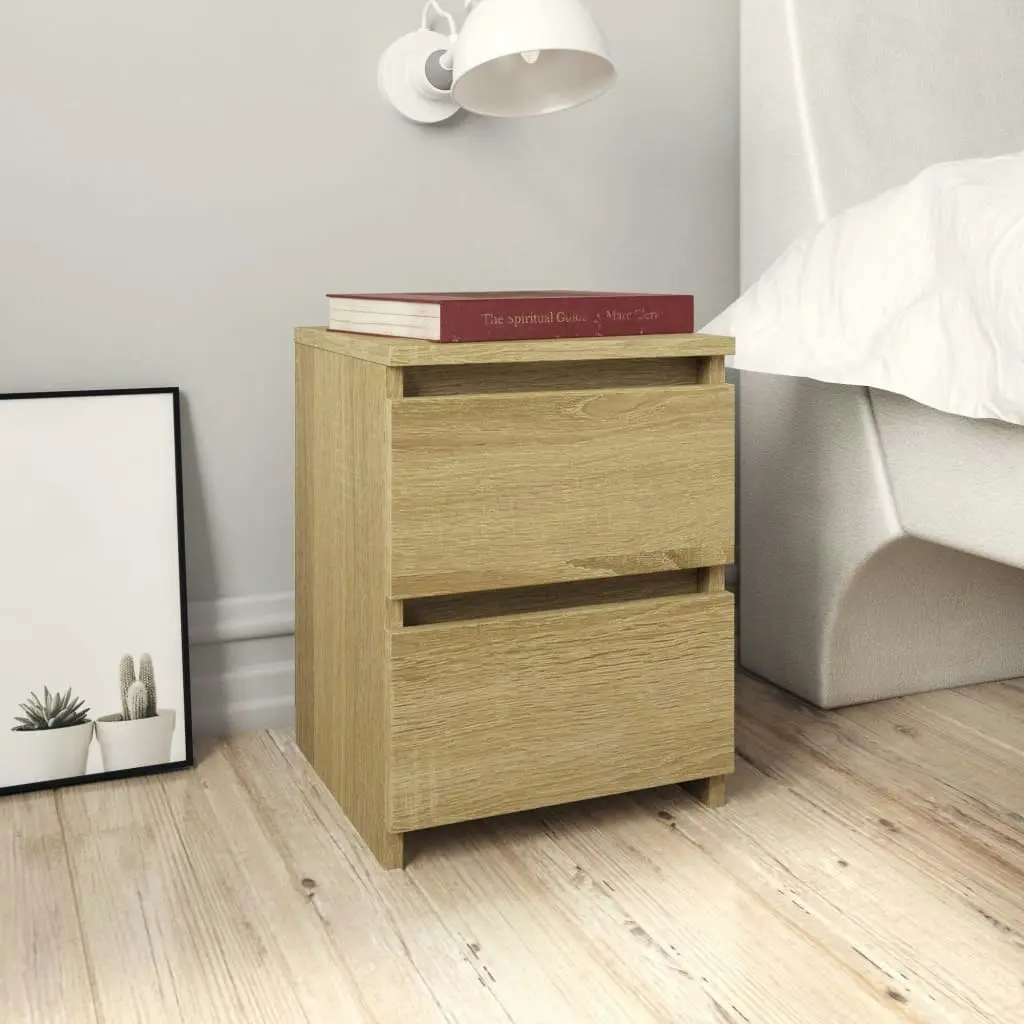 Bedside Cabinet Sonoma Oak 30x30x40 cm Engineered Wood 800519