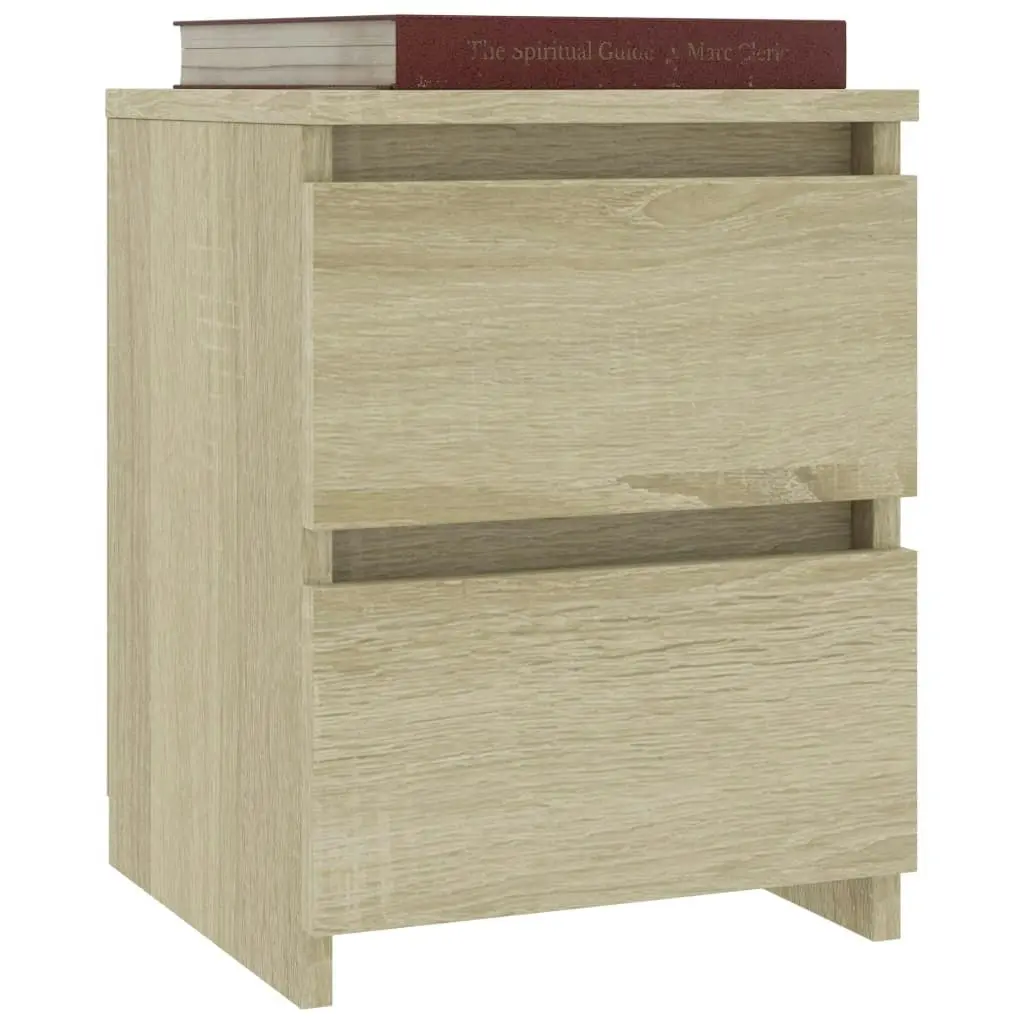 Bedside Cabinet Sonoma Oak 30x30x40 cm Engineered Wood 800519