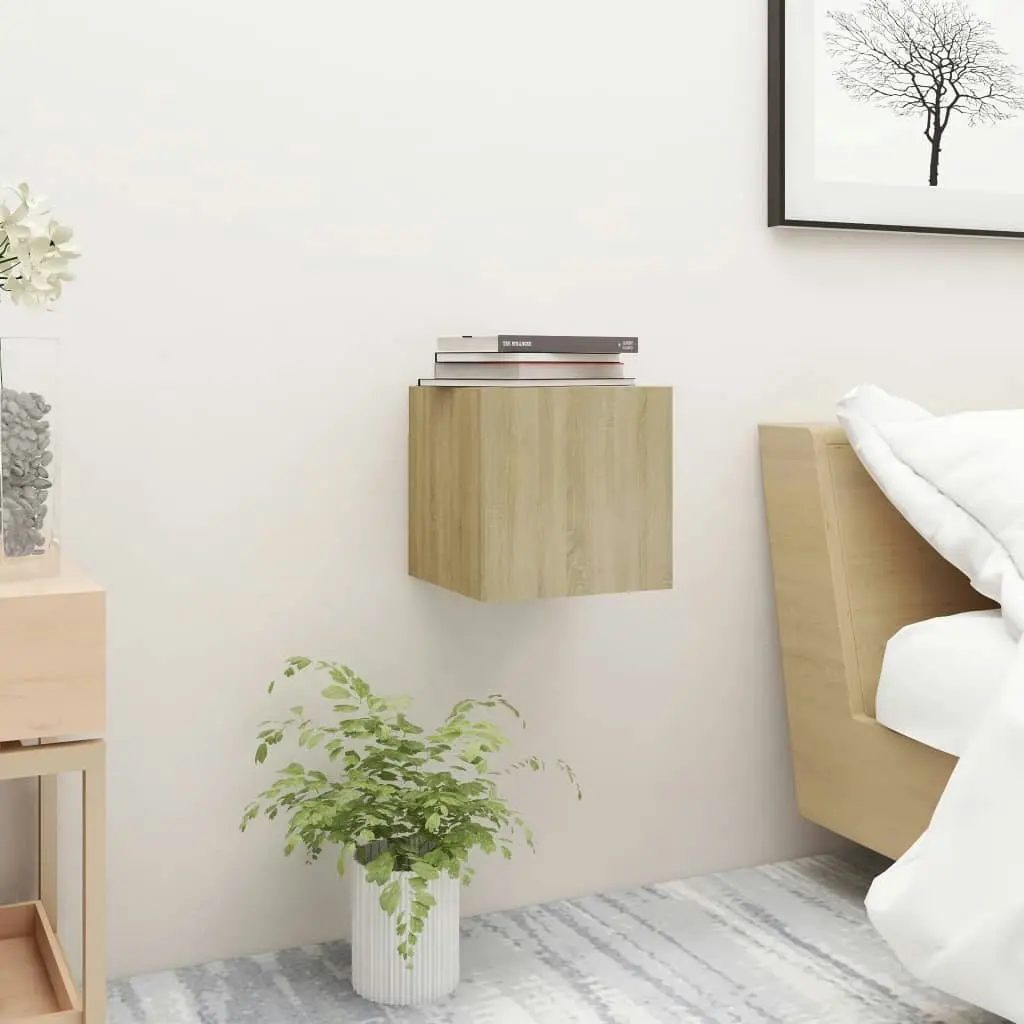 Bedside Cabinet Sonoma Oak 30.5x30x30 cm Engineered Wood 3079715