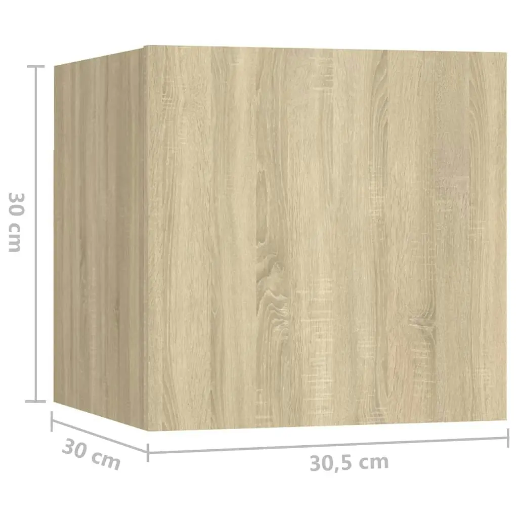 Bedside Cabinet Sonoma Oak 30.5x30x30 cm Engineered Wood 3079715