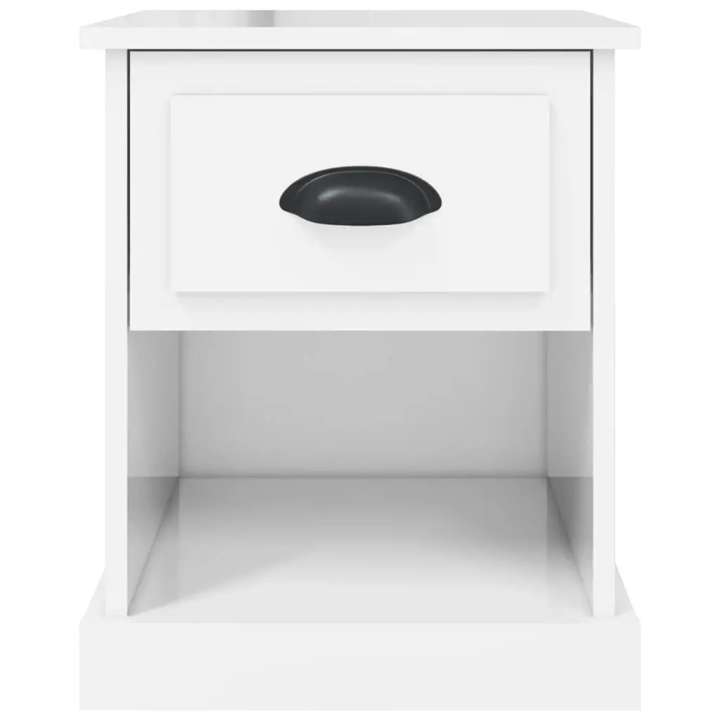 Bedside Cabinet High Gloss White 39x39x47.5 cm Engineered Wood 816132