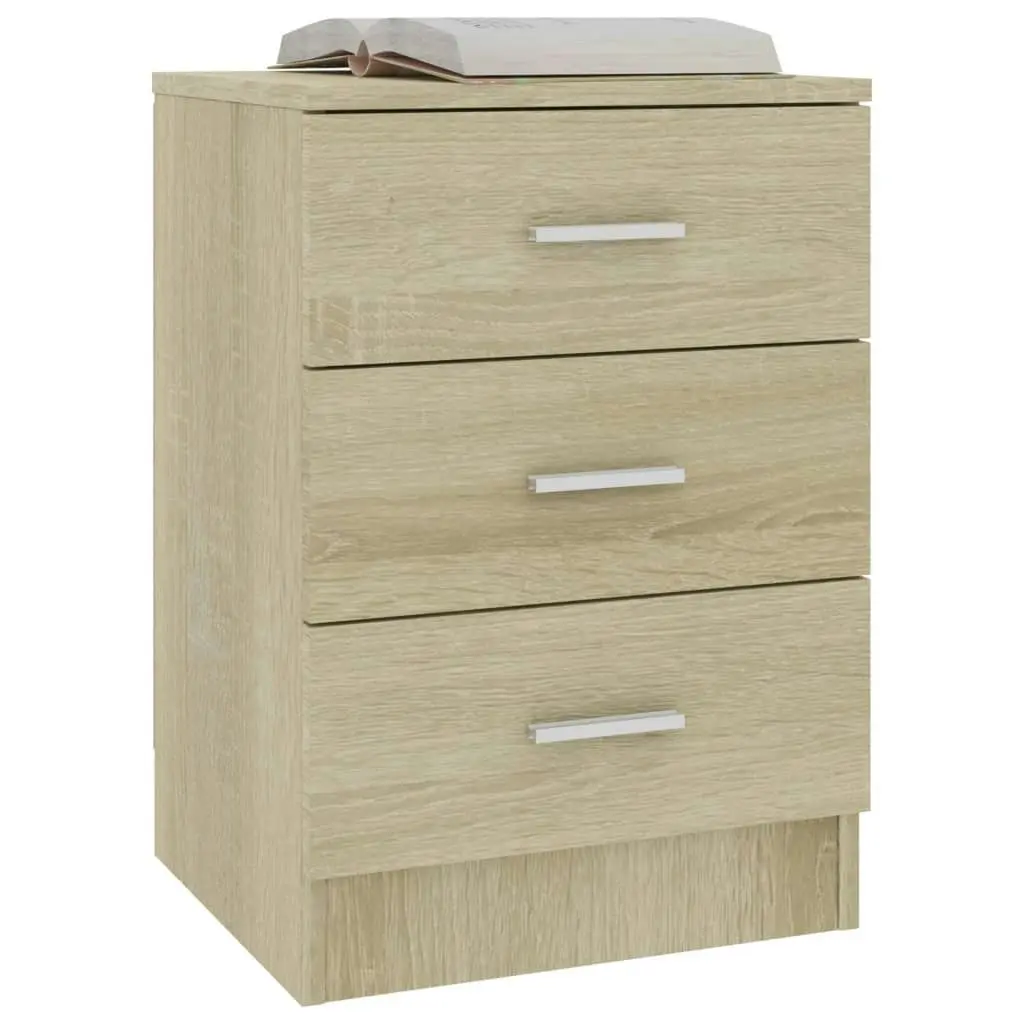 Bedside Cabinet Sonoma Oak 38x35x56 cm Engineered Wood 800456