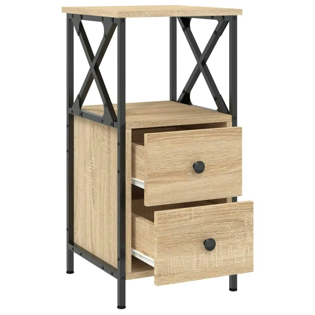 Bedside Cabinet Sonoma Oak 34x35.5x70 cm Engineered Wood 825945