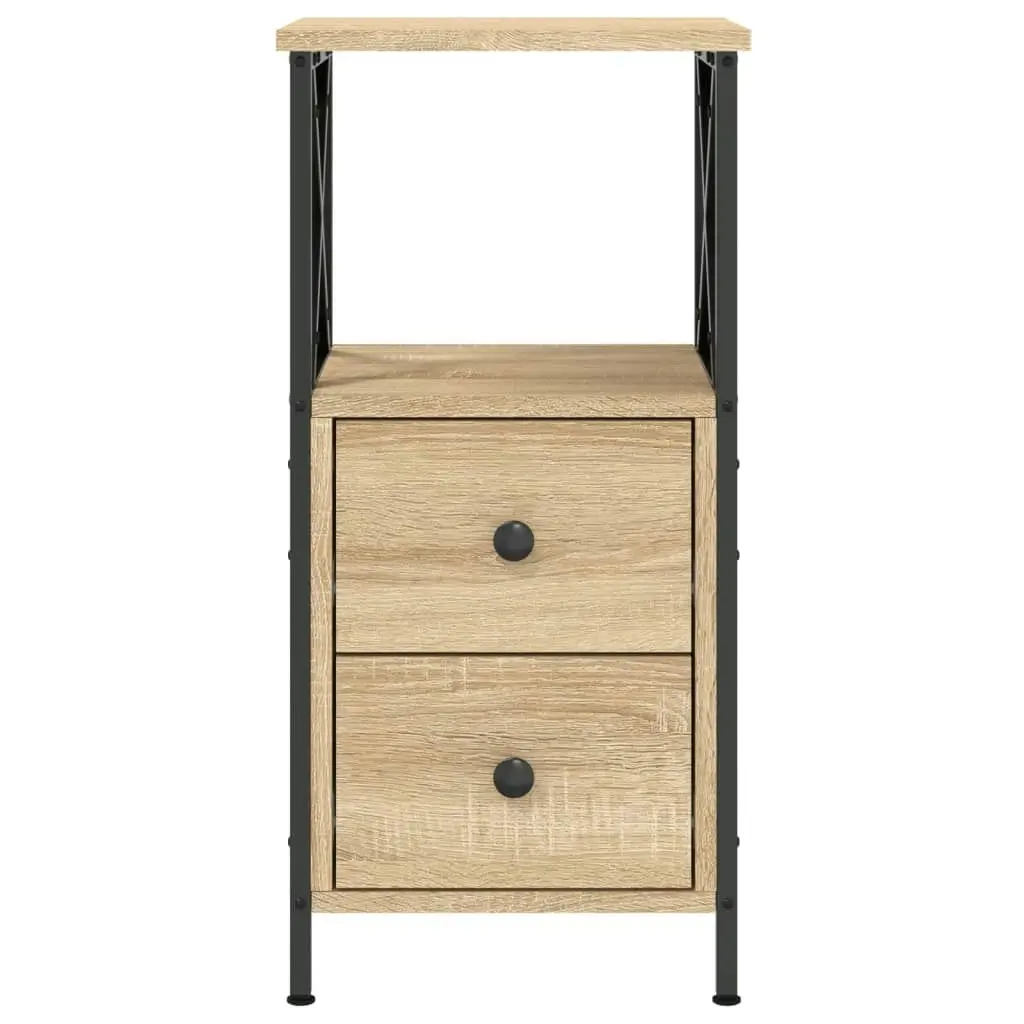 Bedside Cabinet Sonoma Oak 34x35.5x70 cm Engineered Wood 825945