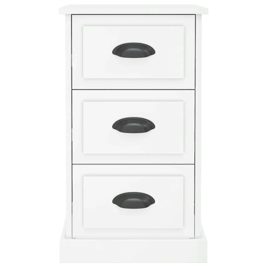 Bedside Cabinet High Gloss White 39x39x67 cm Engineered Wood 816162