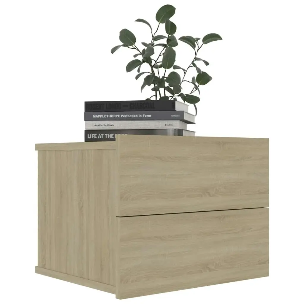 Bedside Cabinet Sonoma Oak 40x30x30 cm Engineered Wood 801059