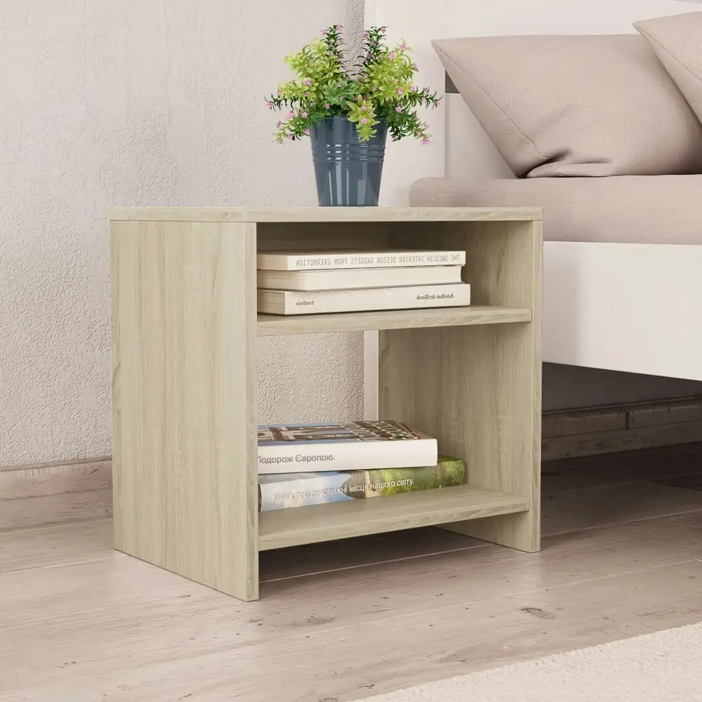 Bedside Cabinet Sonoma Oak 40x30x40 cm Engineered Wood 800015