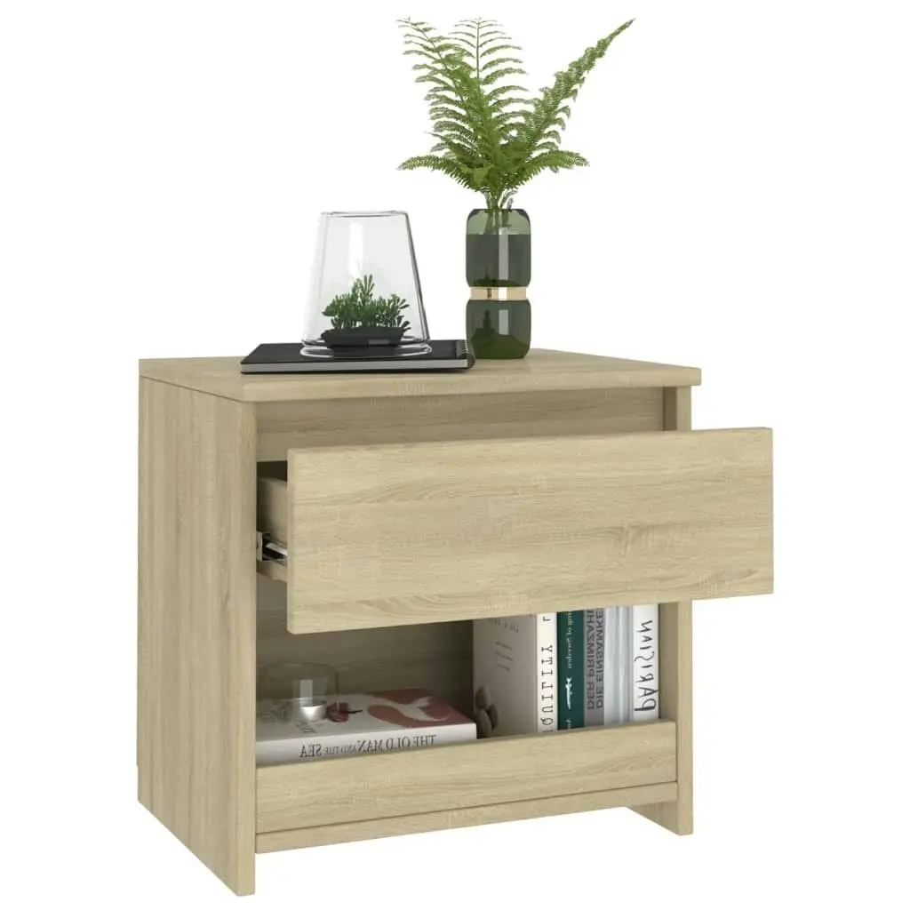 Bedside Cabinet Sonoma Oak 40x30x39 cm Engineered Wood 803449