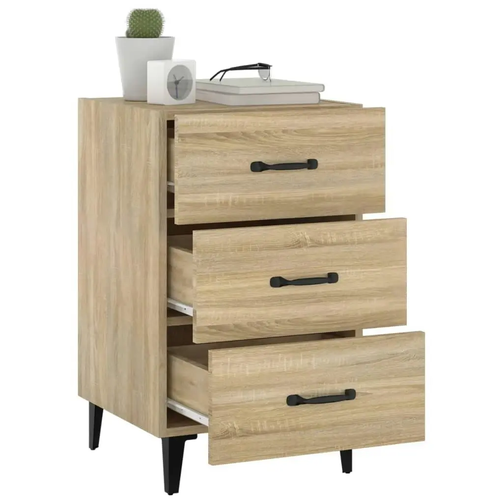 Bedside Cabinet Sonoma Oak 40x40x66 cm Engineered Wood 812090