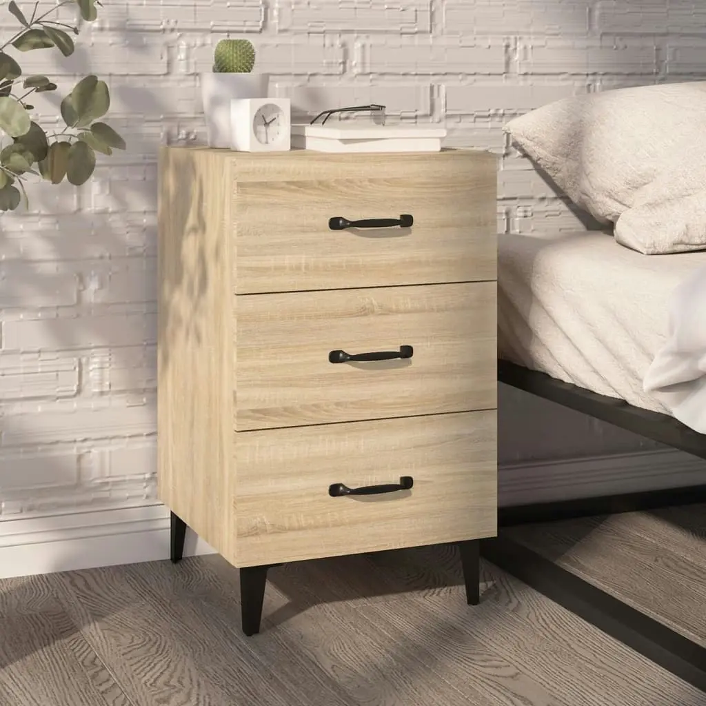 Bedside Cabinet Sonoma Oak 40x40x66 cm Engineered Wood 812090