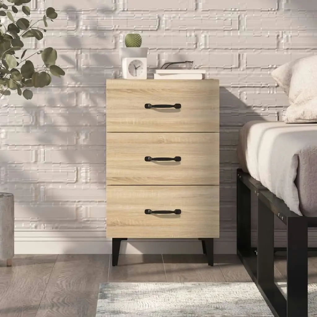 Bedside Cabinet Sonoma Oak 40x40x66 cm Engineered Wood 812090