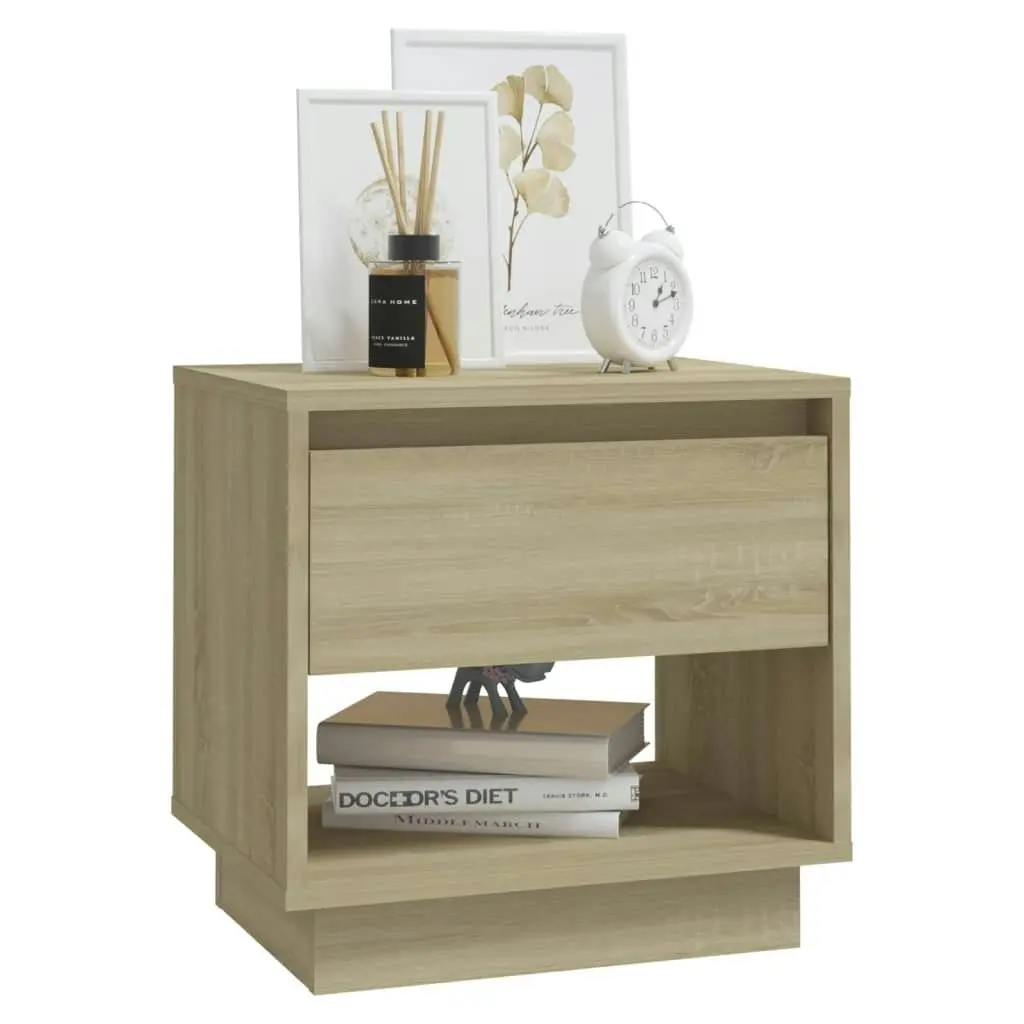 Bedside Cabinet Sonoma Oak 45x34x44 cm Engineered Wood 809518