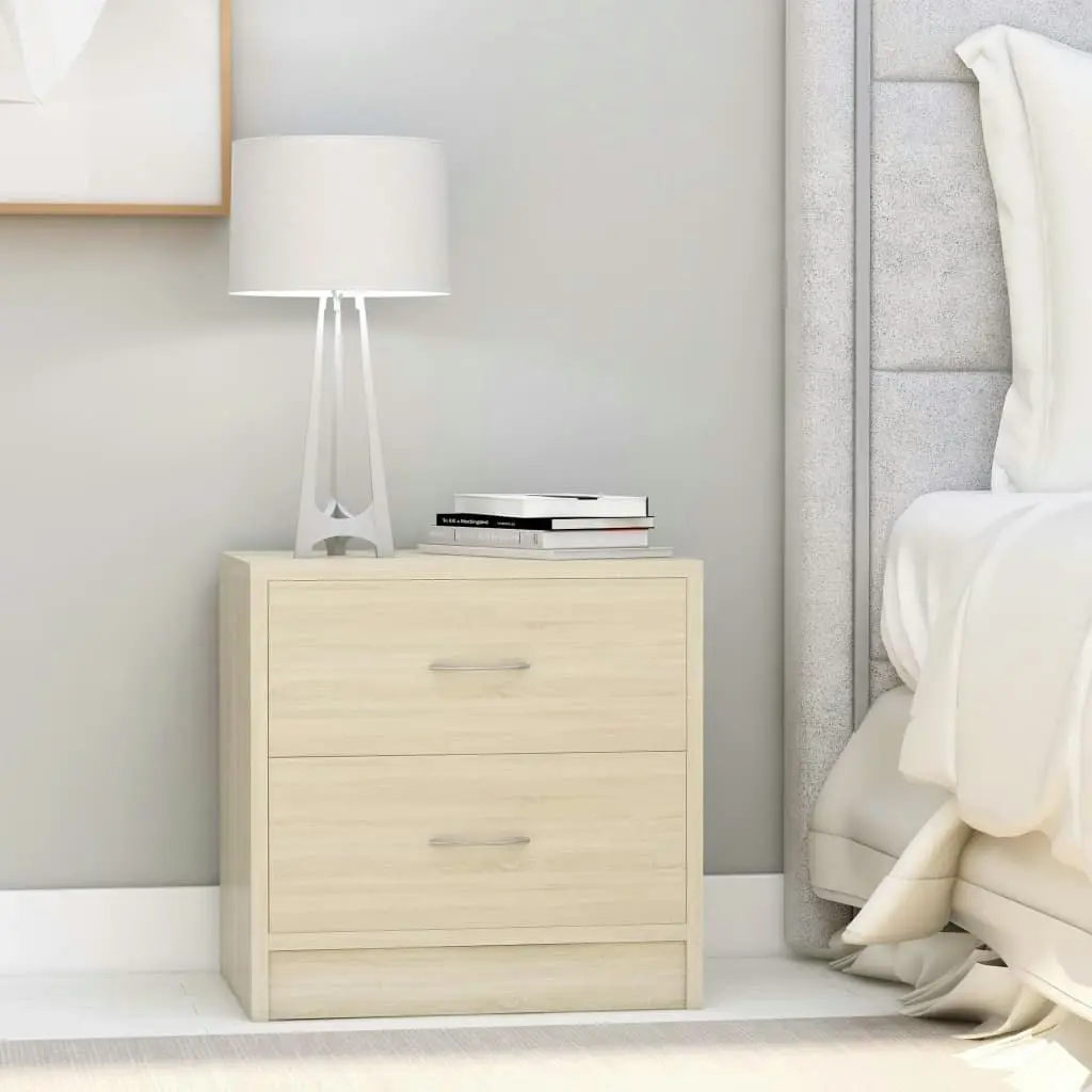 Bedside Cabinet Sonoma Oak 40x30x40 cm Engineered Wood 801041