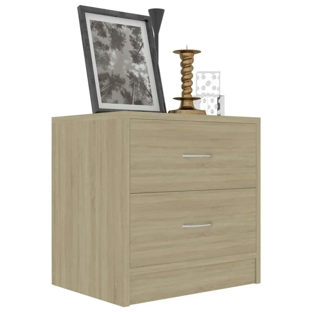 Bedside Cabinet Sonoma Oak 40x30x40 cm Engineered Wood 801041