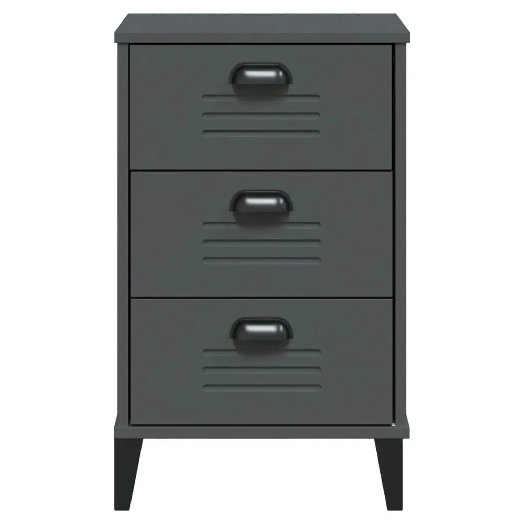 Bedside Cabinet VIKEN Anthracite Grey Engineered Wood 374913