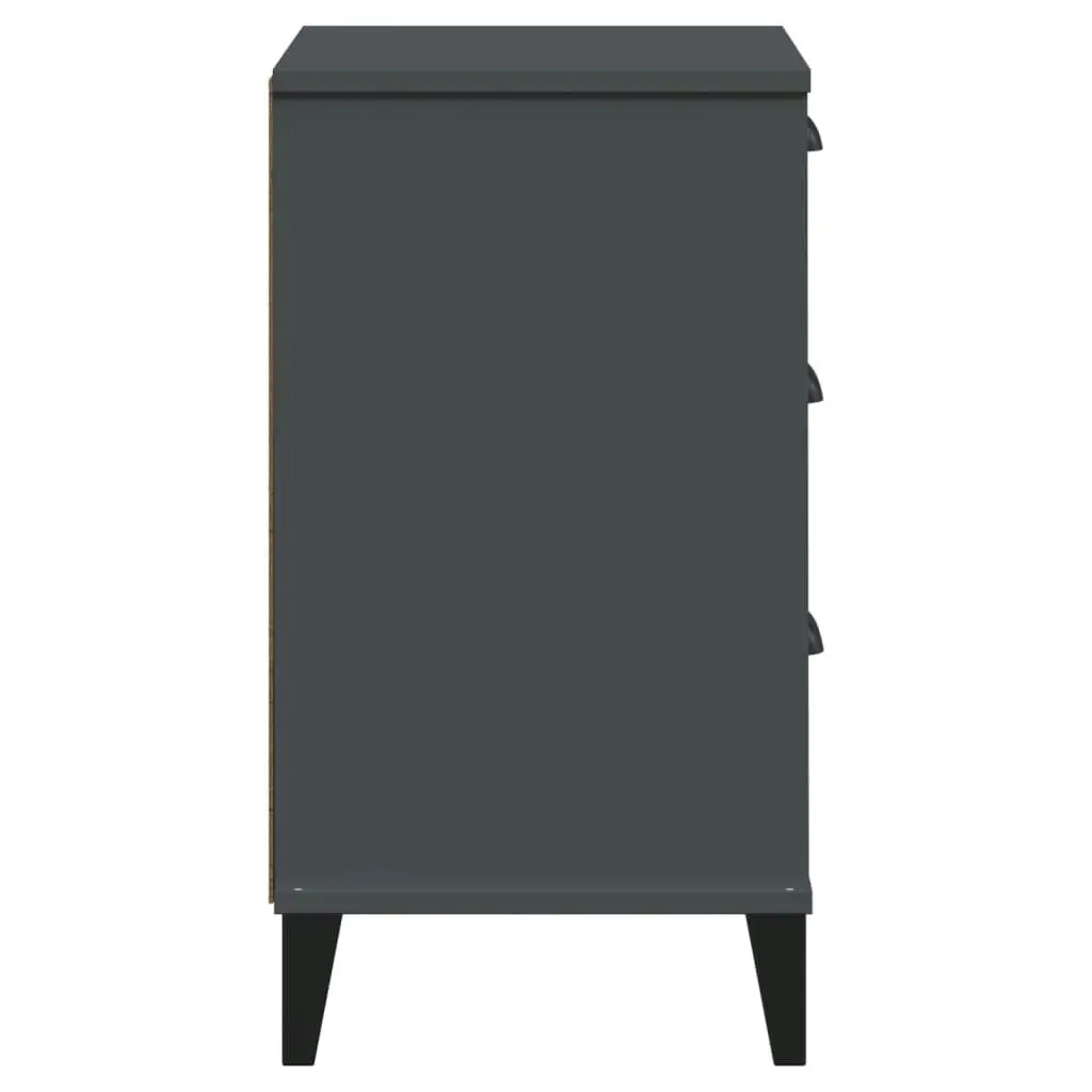 Bedside Cabinet VIKEN Anthracite Grey Engineered Wood 374913