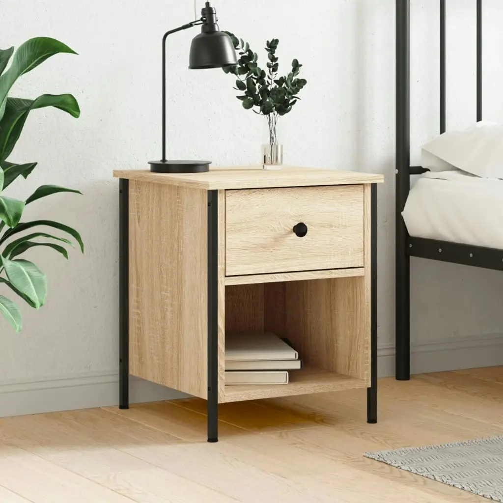 Bedside Cabinet Sonoma Oak 40x42x50 cm Engineered Wood 825935