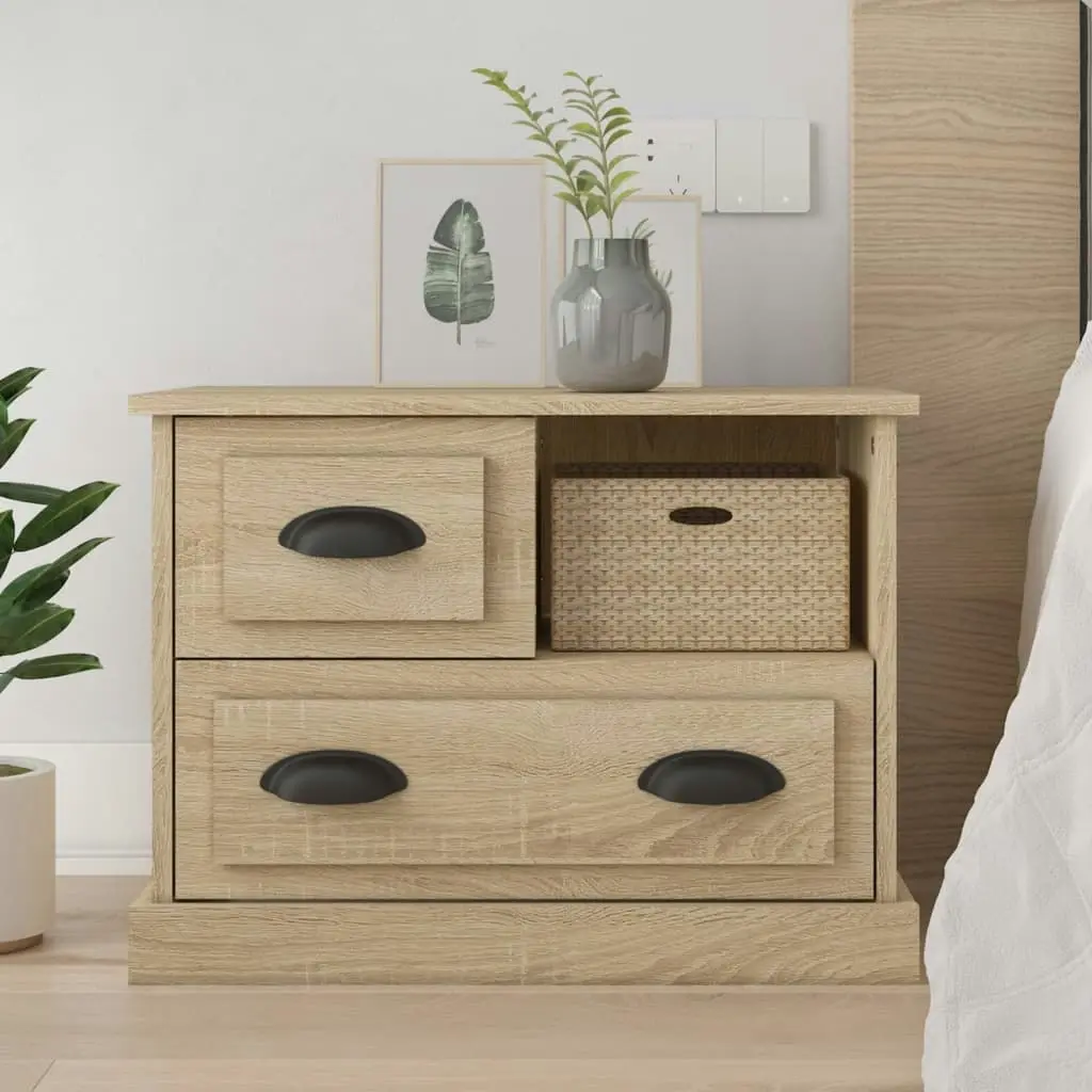 Bedside Cabinet Sonoma Oak 60x39x45 cm 816363