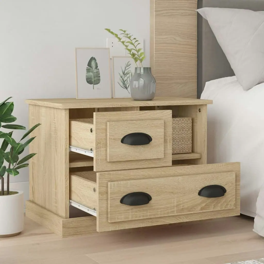 Bedside Cabinet Sonoma Oak 60x39x45 cm 816363