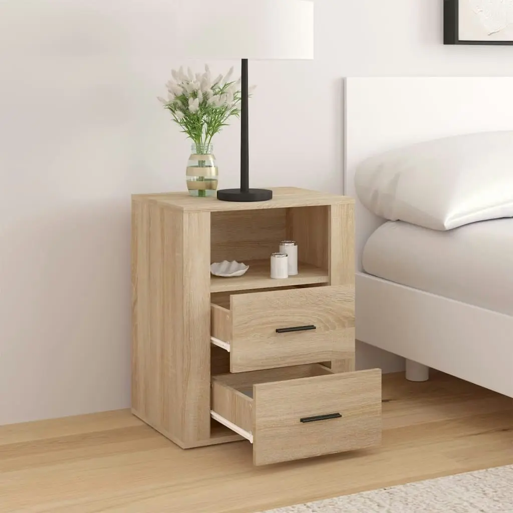 Bedside Cabinet Sonoma Oak 50x36x60 cm Engineered Wood 816731