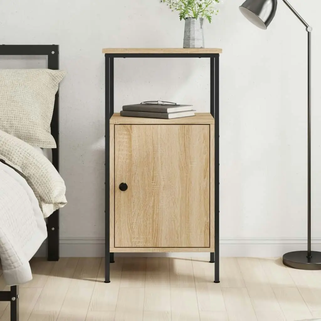 Bedside Cabinet Sonoma Oak 41x31x80 cm Engineered Wood 825925