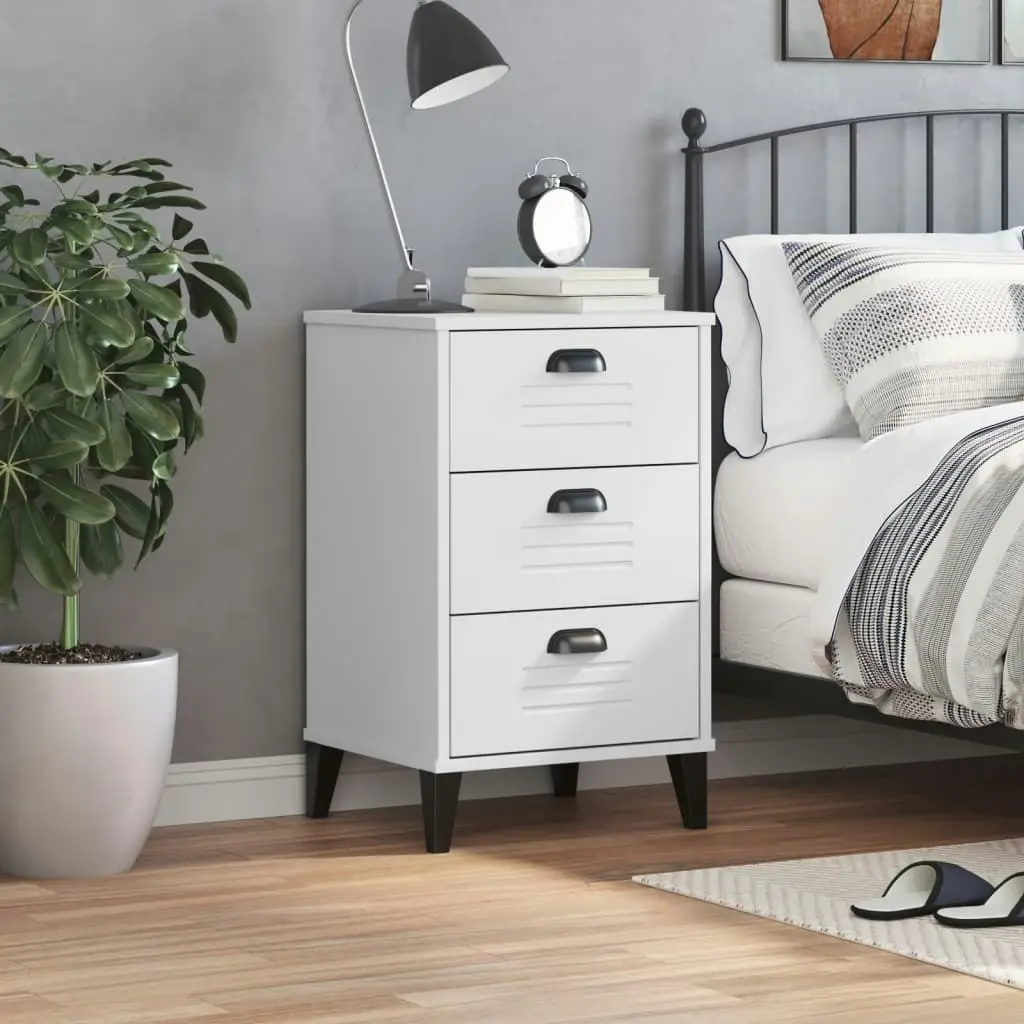 Bedside Cabinet VIKEN White Engineered Wood 374911