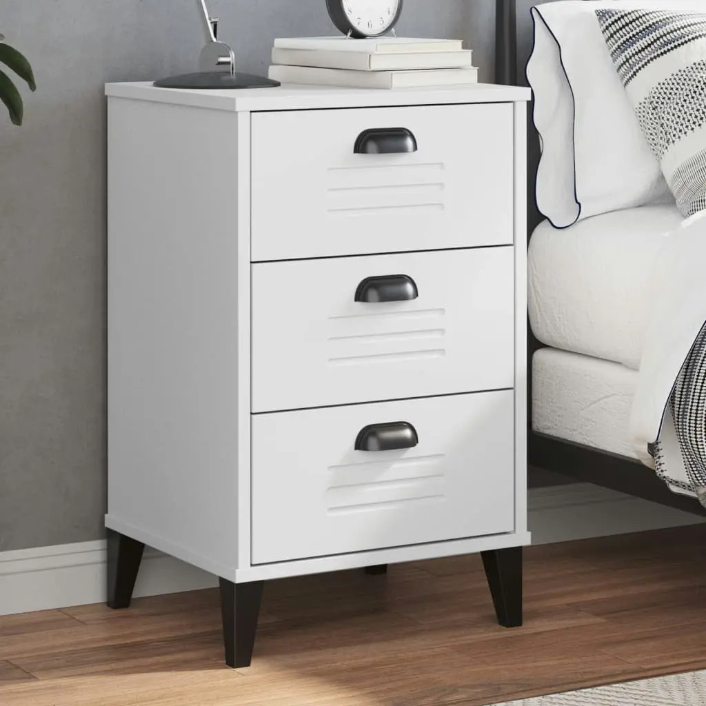 Bedside Cabinet VIKEN White Engineered Wood 374911