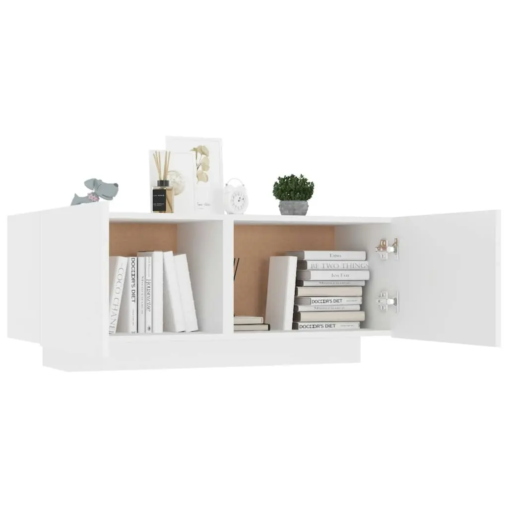 Bedside Cabinet White 100x35x40 cm Engineered Wood 3082765