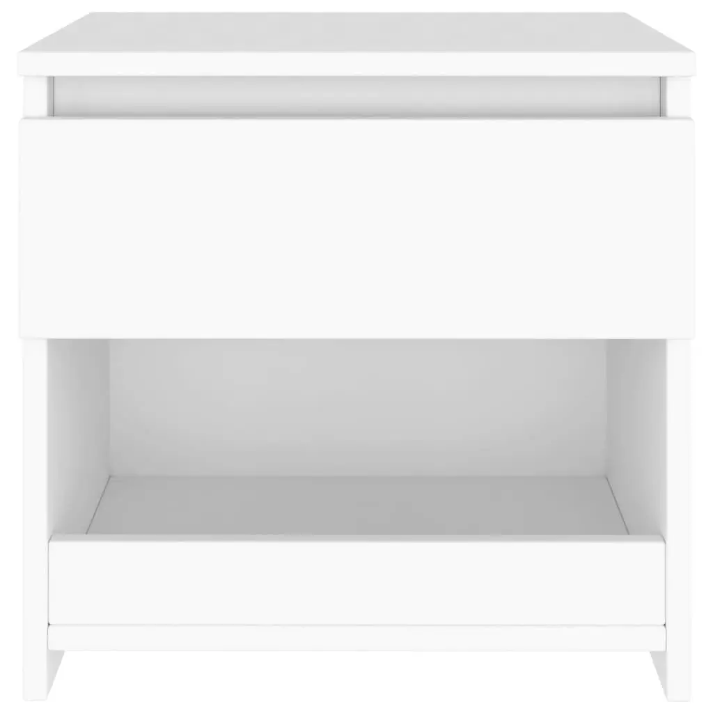 Bedside Cabinet White 40x30x39 cm Engineered Wood 803443