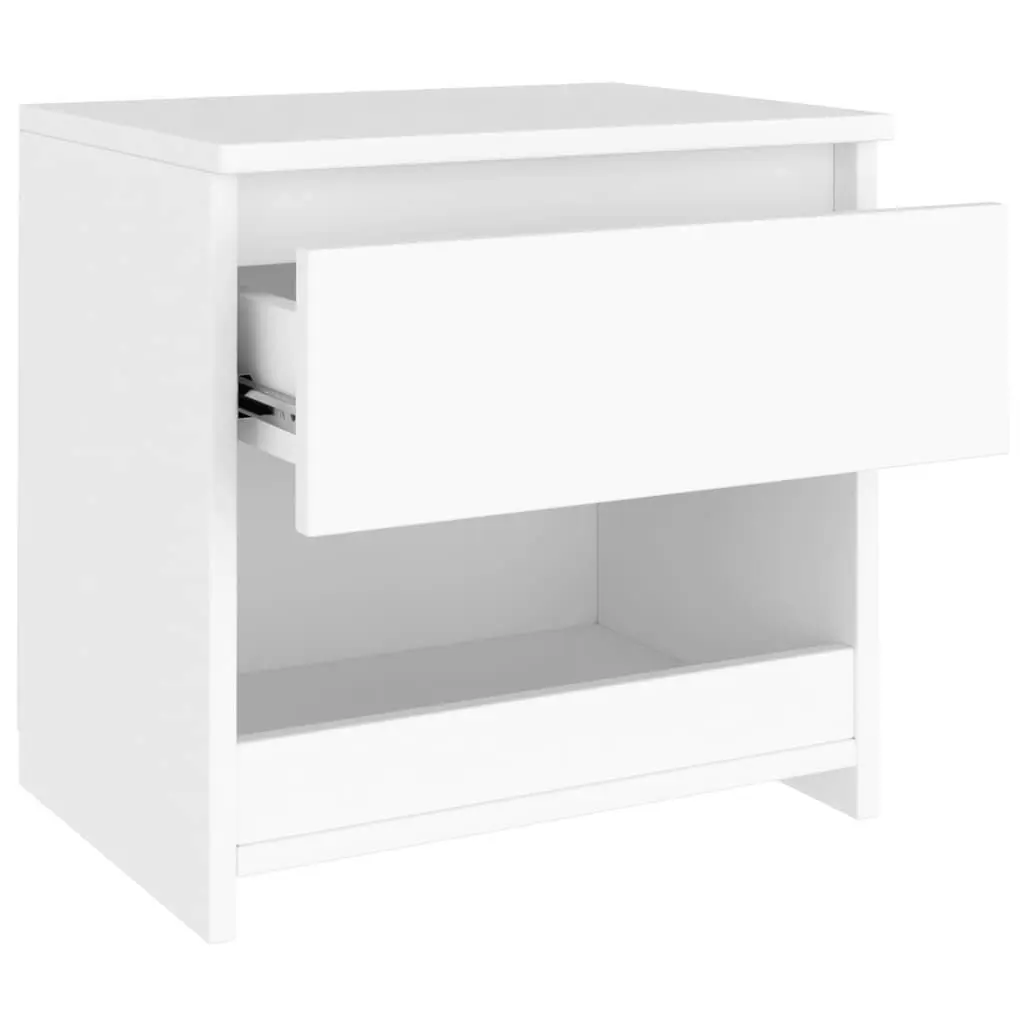 Bedside Cabinet White 40x30x39 cm Engineered Wood 803443