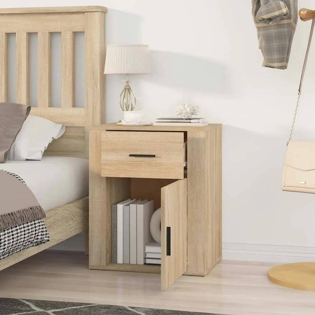 Bedside Cabinet Sonoma Oak 50x36x60 cm Engineered Wood 816723