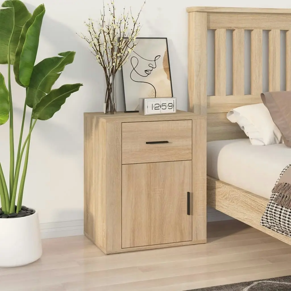 Bedside Cabinet Sonoma Oak 50x36x60 cm Engineered Wood 816723