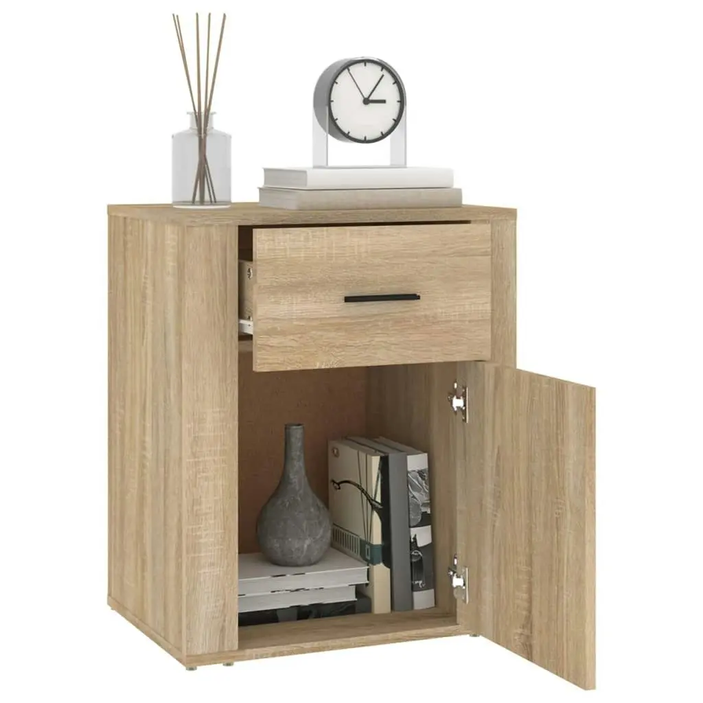 Bedside Cabinet Sonoma Oak 50x36x60 cm Engineered Wood 816723