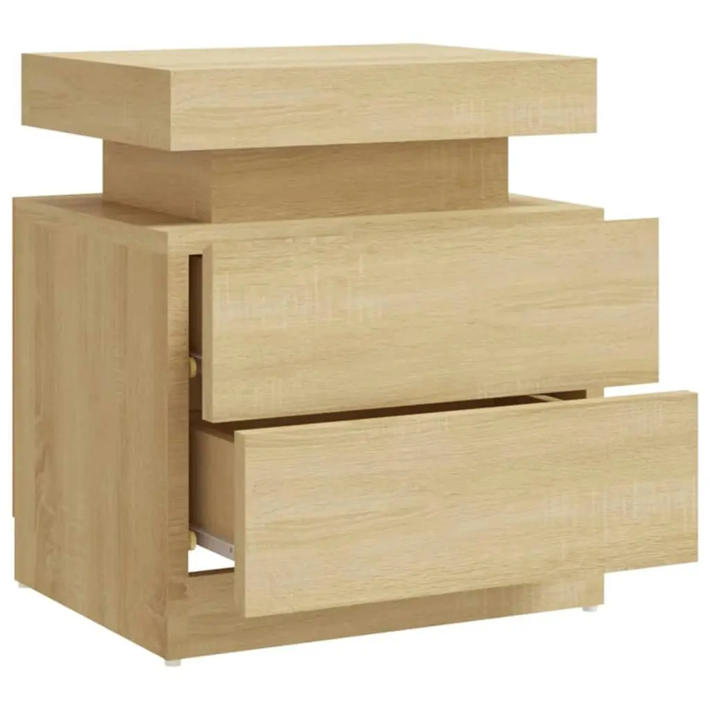 Bedside Cabinet Sonoma Oak 45x35x52 cm Engineered Wood 326852