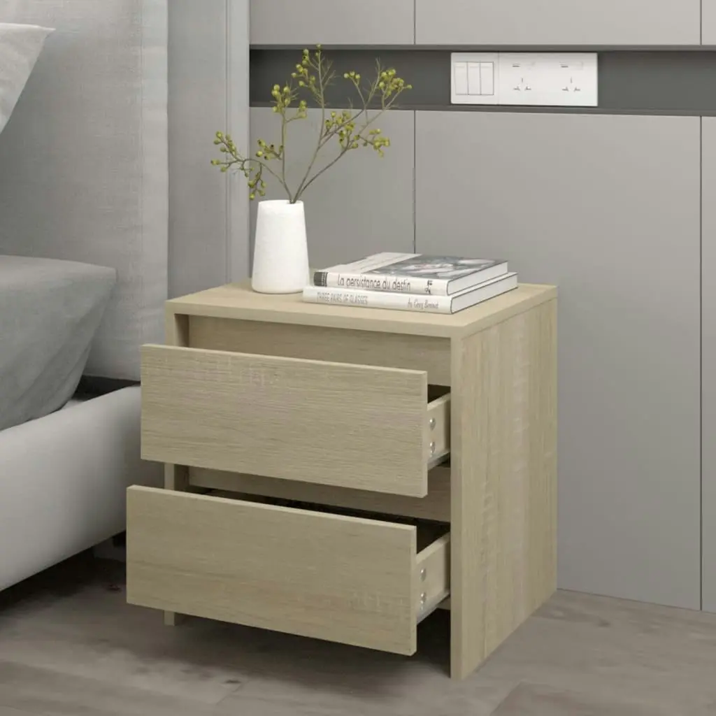 Bedside Cabinet Sonoma Oak 45x34.5x44.5 cm Engineered Wood 809851