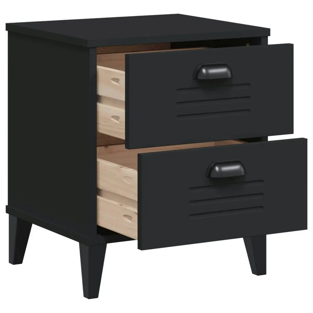 Bedside Cabinet VIKEN Black Engineered Wood 374909