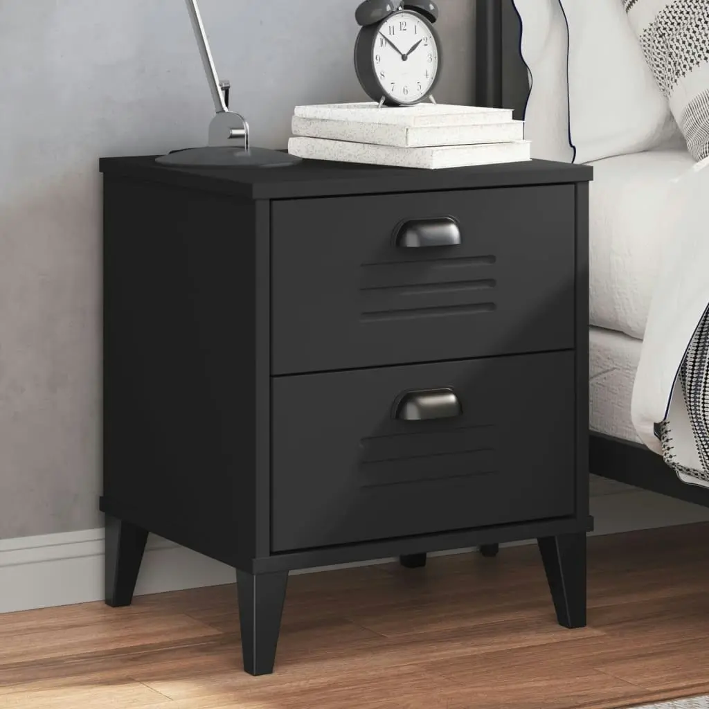 Bedside Cabinet VIKEN Black Engineered Wood 374909