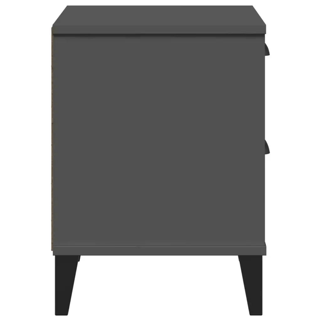 Bedside Cabinet VIKEN Anthracite Grey Engineered Wood 374910