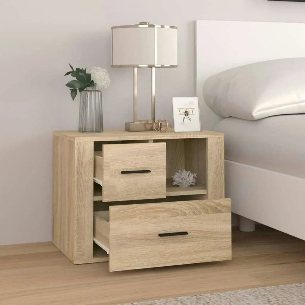 Bedside Cabinet Sonoma Oak 60x36x45 cm Engineered Wood 816739