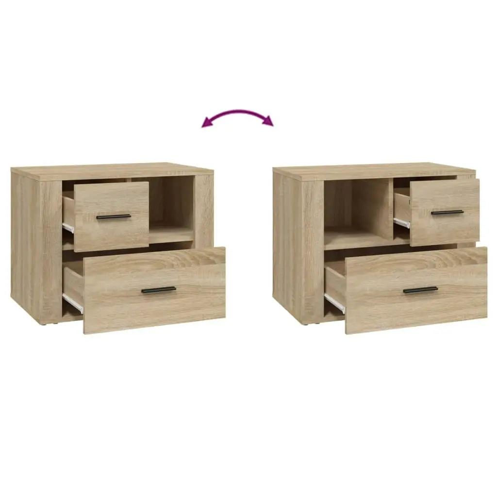 Bedside Cabinet Sonoma Oak 60x36x45 cm Engineered Wood 816739