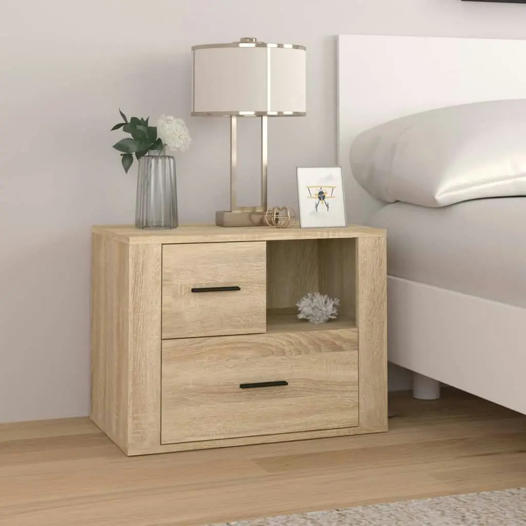 Bedside Cabinet Sonoma Oak 60x36x45 cm Engineered Wood 816739