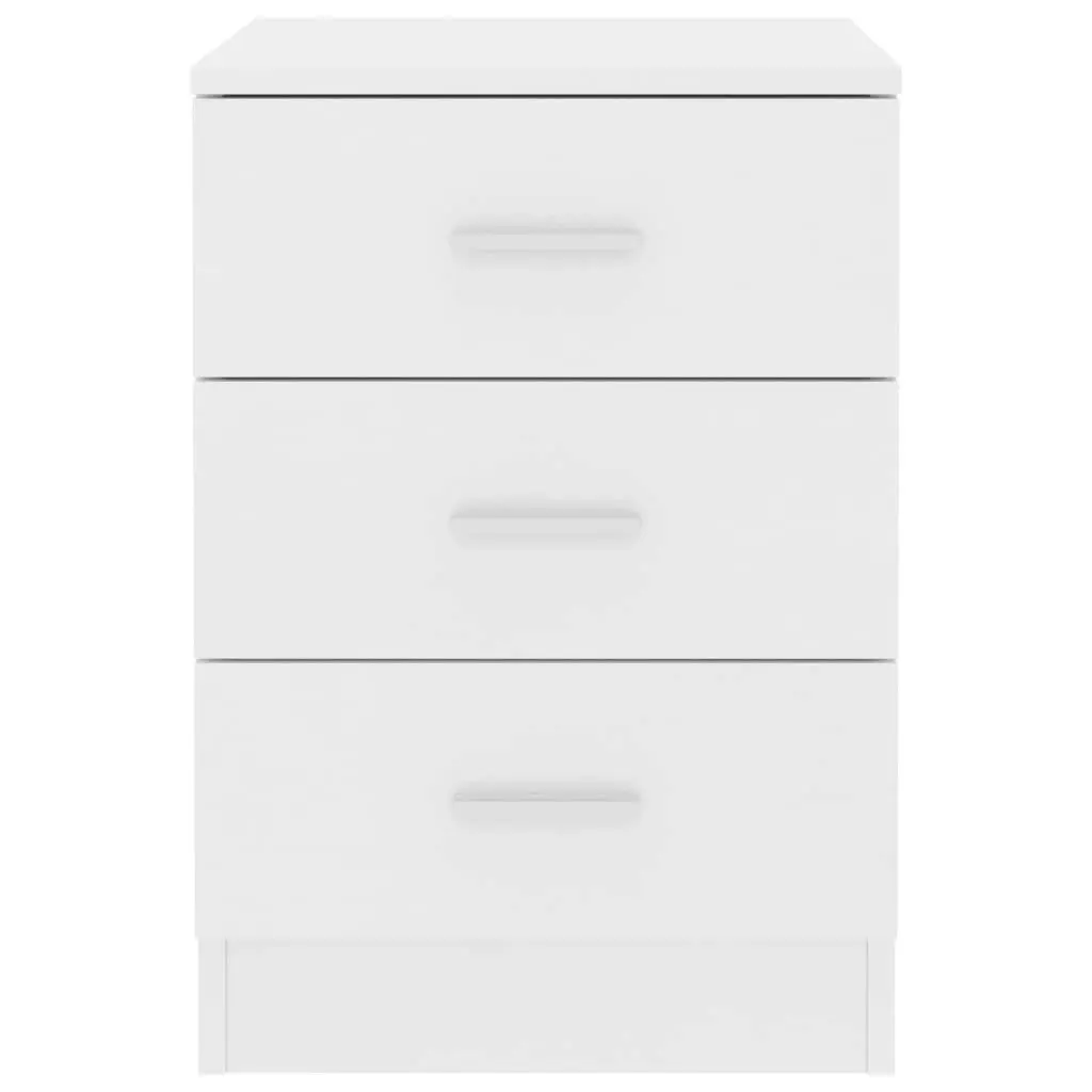 Bedside Cabinet White 38x35x56 cm Engineered Wood 800450