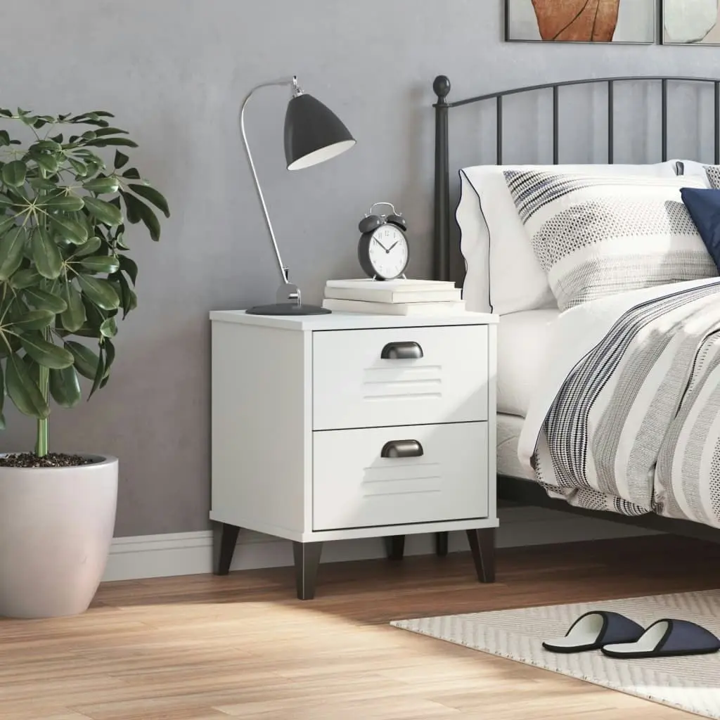 Bedside Cabinet VIKEN White Engineered Wood 374908