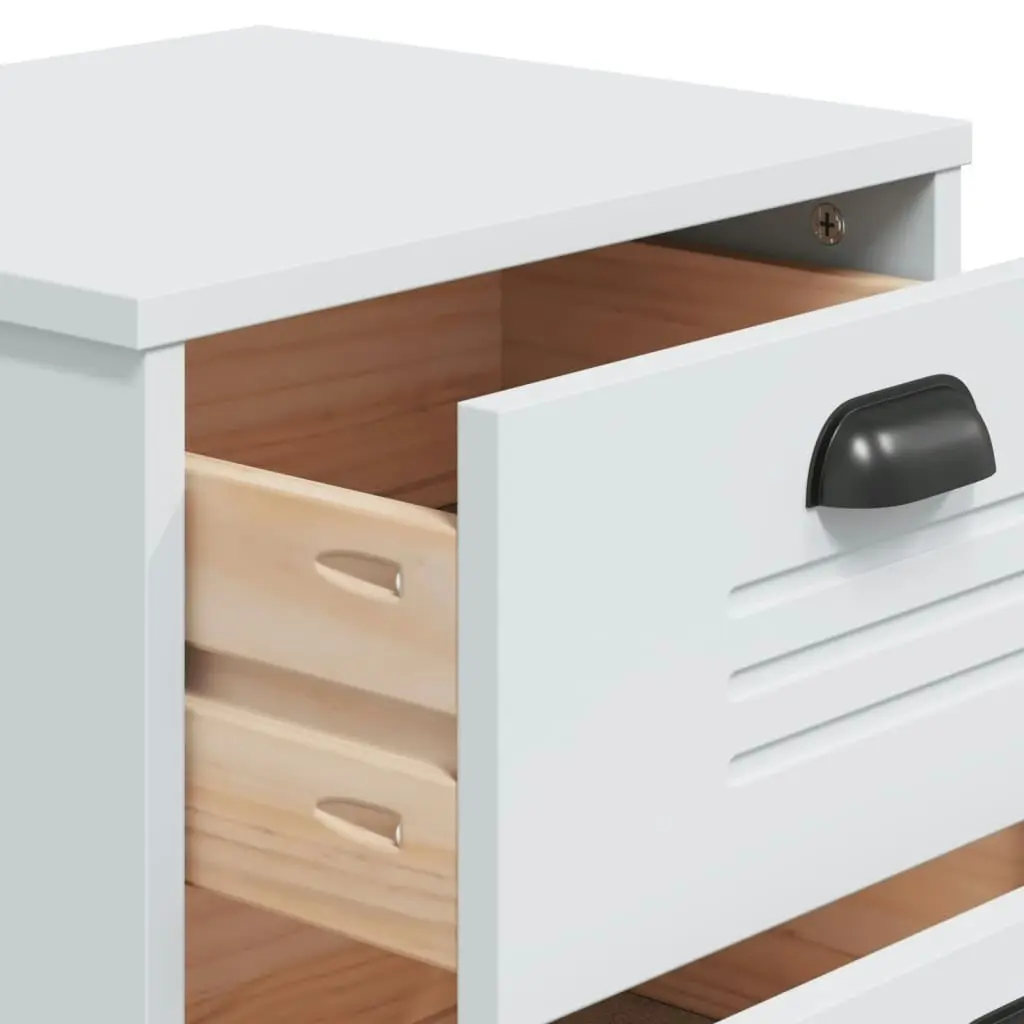 Bedside Cabinet VIKEN White Engineered Wood 374908