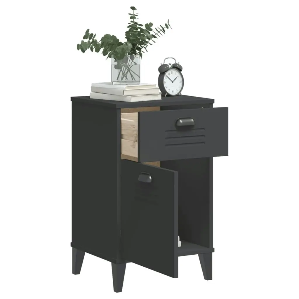 Bedside Cabinet VIKEN Anthracite Grey Engineered Wood 374916