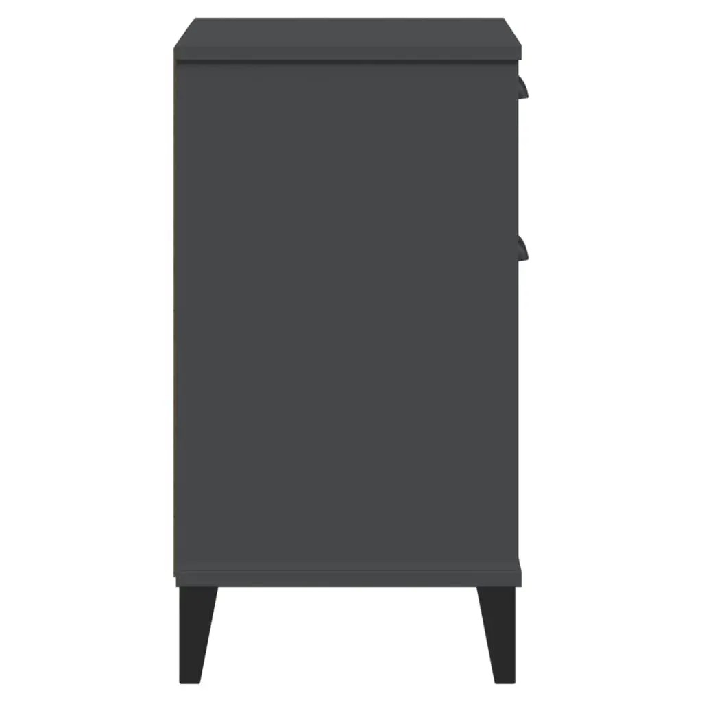 Bedside Cabinet VIKEN Anthracite Grey Engineered Wood 374916