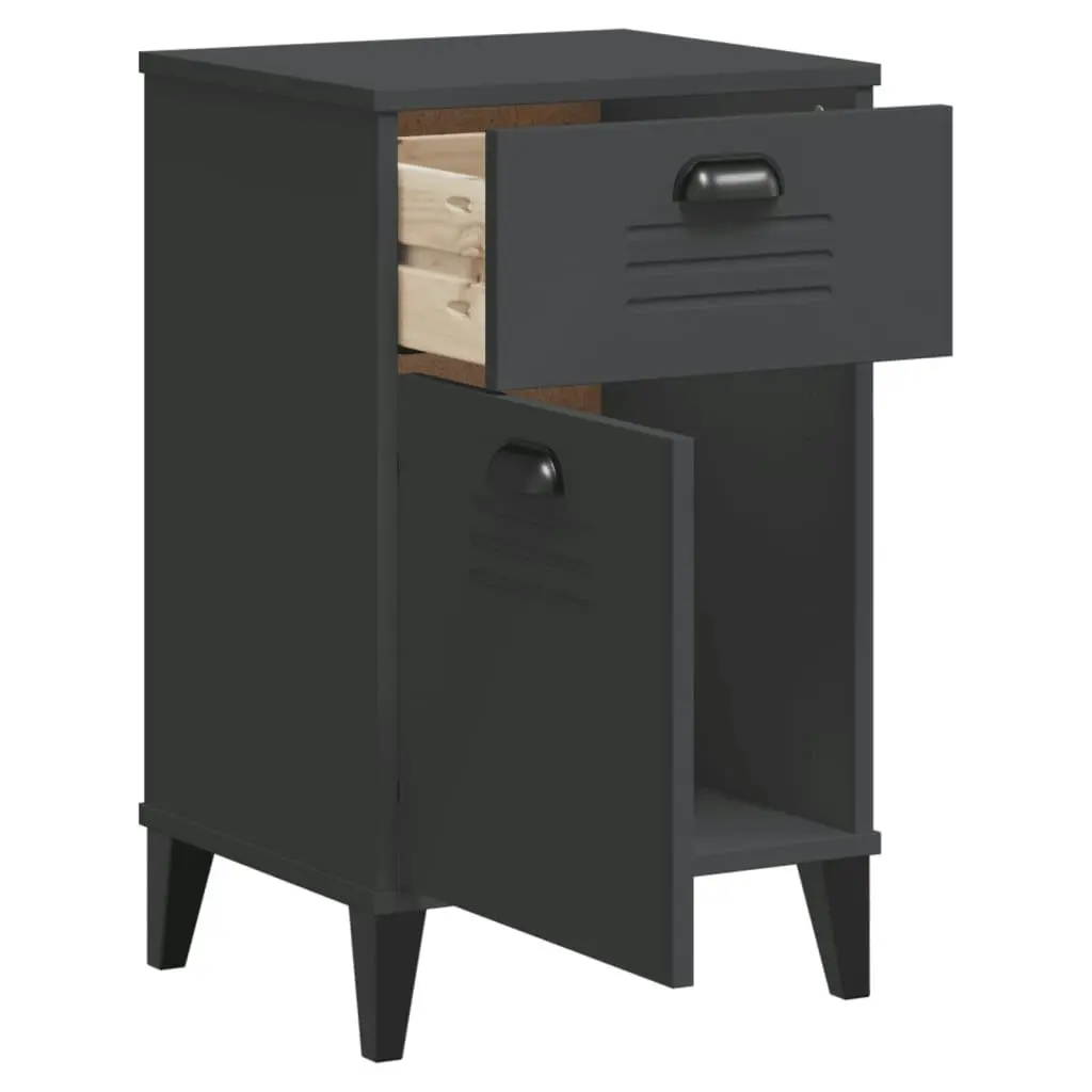 Bedside Cabinet VIKEN Anthracite Grey Engineered Wood 374916