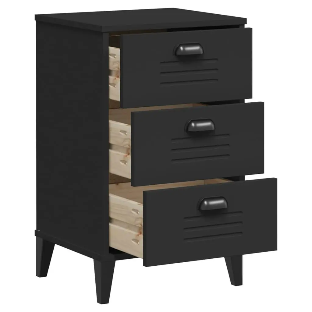 Bedside Cabinet VIKEN Black Engineered Wood 374912